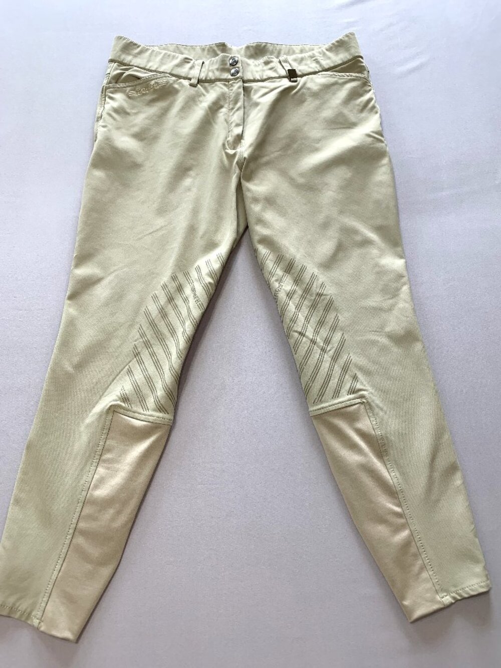 ROMFH Equestrian Breeches Reinforced Knee Beige Excellent Condition Men 34R